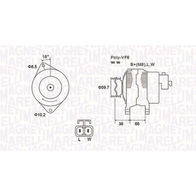 Alternátor MAGNETI MARELLI 063731901010