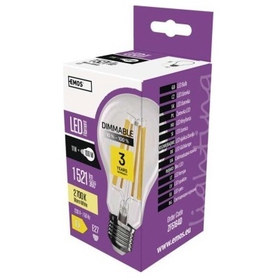 Emos LED FLM A60 DIM 11W 100W 1521 lm E27 WW