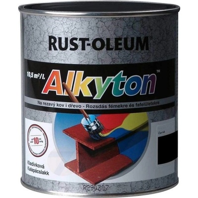 Rust Oleum Alkyton farba na hrdzu 250ml kladivková čierna
