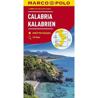 MARCO POLO Karte Kalabrien 1:200 000. Calabria. Calabre
