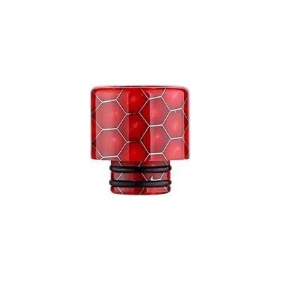 DripTip náustok Snake Pattern Resin 510 guľatý červená