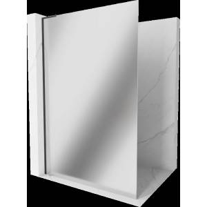 Mexen Kioto L душ кабина Walk-in 80 x 200 см, огледало, черна - 800-080-103-70-50 (800-080-103-70-50)