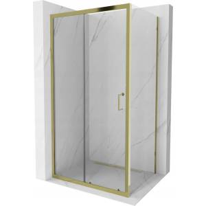 Mexen Apia плъзгаща се душ кабина 95 x 90 см, прозрачна, златиста - 840-095-090-50-00 (840-095-090-50-00)