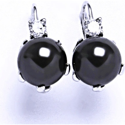 Čištín Swarovski perly black patent NK 1190