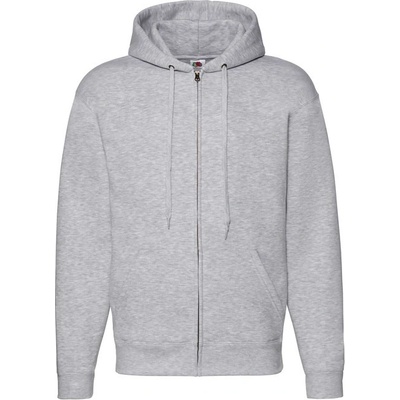 Premium Hooded Sweat-Jacket Black heather grey