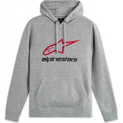 Alpinestars mikina ALWAYS HOODIE 3 sivá/červená/čierna
