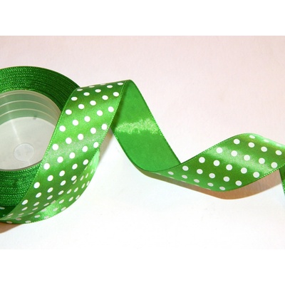 Stuha saténová s puntíkem, WSK6086, šíře 12 mm / balení 22 m – Zbozi.Blesk.cz