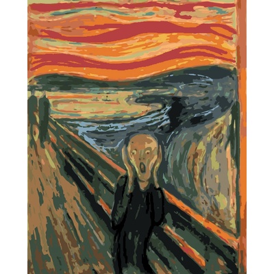 zuty Malování Podle Čísel Výkřik Ii E. Munch 80 x 100 Cm Plátno Rám
