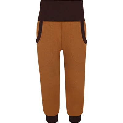 V Mart tepláky s vysokým pasem dětská hnědé