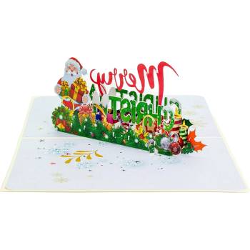 Kiriori Поздравителна картичка Kiriori Pop-up - Дядо Коледа (CSICH194PAEN)