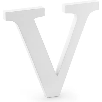 Image 1 of PartyDeco Дървена буква V - бяла