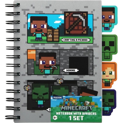 Paladone Тефтер Paladone Games: Minecraft - Characters, формат А5 (108781)