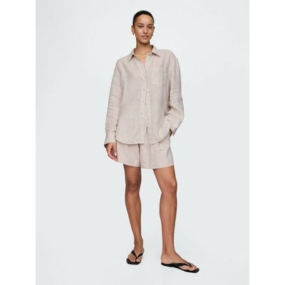 GAP Ленени къси панталони GAP GAP | Bezhov | ЖЕНИ | XXS