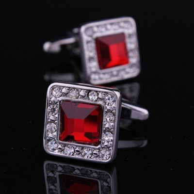 Manžetové knoflíčky rudý krystal – Hledejceny.cz