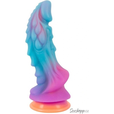 Dragon Světélkující dildo s přísavkou Mystic