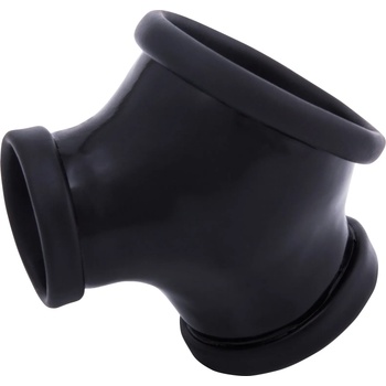 Image 1 of Toylie Latex Sleeve with Penis and Testicle Ring Gil Black