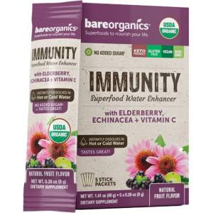 bareorganics Immunity Superfood Water Enhancer [12 x 8 грама] Плодове