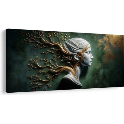 Obraz přírodní harmonie v ženské podobě - 60x30