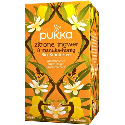 PUKKA Herbs Ajurvédsky Bio upokojujúci čaj Lemon Ginger Manuka Honey 20 ks