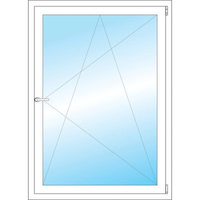 OKNA HNED Plastové okno 95x132 cm (950x1320 mm) bílé otevíravé a sklopné pravé