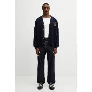 Drôle de Monsieur Вълнена жилетка Le Cardigan Slogan Rose (I.CA166.WO007.NY)