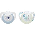 Nuk Силиконови залъгалки NUK - Star, Day/Night, 0 - 6 месеца, 2 броя, момче (10730692_boy)
