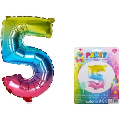 Wiky Balónek nafukovací číslo 5 duhový
