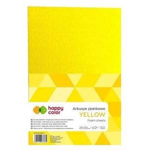 Happy Color Foam sheets A4 5pcs yellow HAPPY COLOR