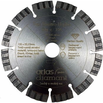 Atlas Quattro Laser diamantový řezný kotouč 150 mm QL150
