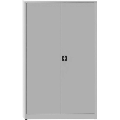 Kovona Jumbo, Dielenská policová skriňa na náradie 4 police, zváraná, 1200 x 600 x 1950 mm, sivá / sivá