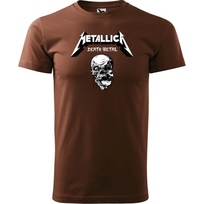 Sablio tričko s potlačou Metallica Death metal hnědé