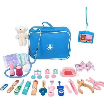 iMex Toys Doktorská sada pro děti modrý kufřík 25 ks – Zboží Dáma
