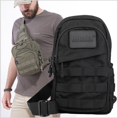Miltec crossbody Bag pánska taška cez rameno čierna 6l