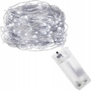 LAMPIČKY DRÔTIK 100 LED NA BATÉRIE BIELA CHLADNÁ 3xAA záhradná ozdoba