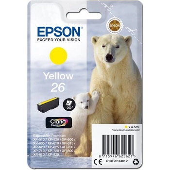 Epson original ink C13T26144012, T261440, yellow, 4, 5ml (C13T26144012)