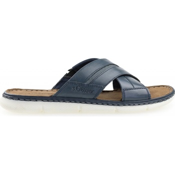 S.Oliver pánské kožené nazouváky Navy 17208-28