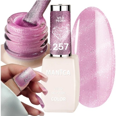 Manica Hybridní lak Cat Eye LED/UV 10ml - Wild Peony - 257
