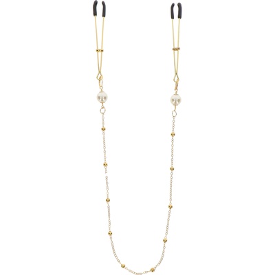 Taboom Tweezers Pearl & Deluxe Chain Gold