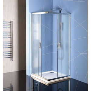 POLYSAN Easy Line - Четирикомпонентна душ кабина 90x90 см, полиран алуминий/стъкло Brick EL5138 (EL5138)