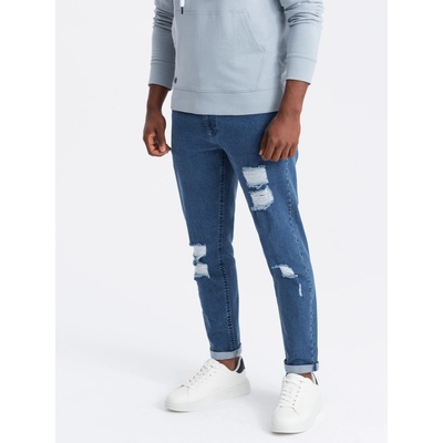 Ombre Wash men's denim pants with rubbing blue