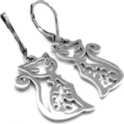 Steel Jewelry náušnice kočky z chirurgické oceli NS151030