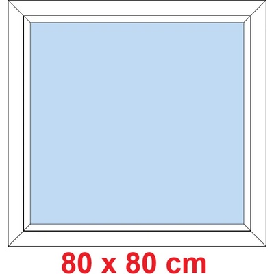 Soft Plastové okno 800 x 800 mm, FIX neotevíravé, Zlatý dub