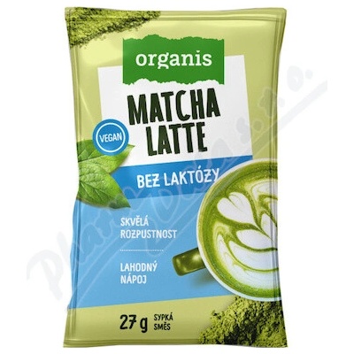 Organis Matcha latte bez laktózy 27 g