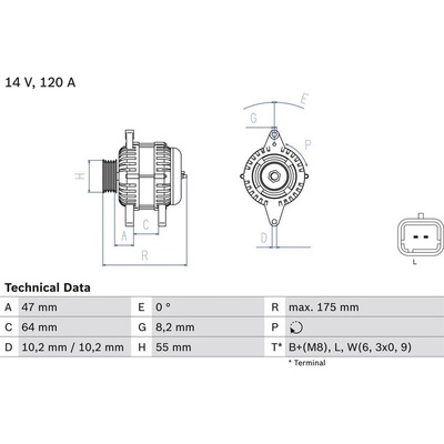 BOSCH 0 986 049 650 generátor (0986049650)