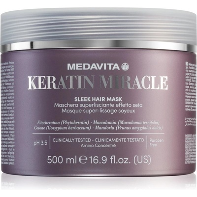 Medavita Keratin Miracle Sleek Hair Mask hydratačná vyhladzujúca maska 500 ml
