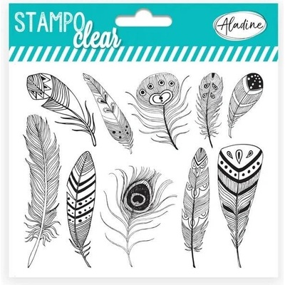 Stampo Clear Silikonová gelová razítka Aladine - Peří