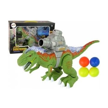 LEAN Toys Dinosaur with Catapult Walks Shoots Green
