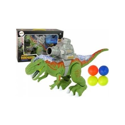 LEAN Toys Dinosaur with Catapult Walks Shoots Green