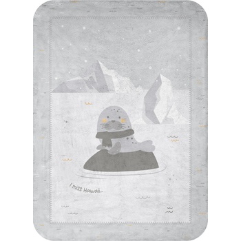 Kikkaboo Супер меко бебешко одеяло 110/140 см Seally Me (31103020154)