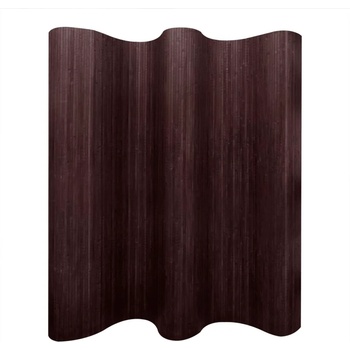 Image 1 of vidaXL Параван за стая, тъмно кафяв бамбук, ширина 250 см, височина 165 см (241669)